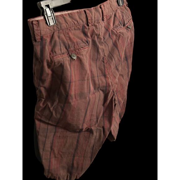 Club Monaco Mens Size 33 Flat Front Multicolor Striped Shorts - Picture 5 of 8